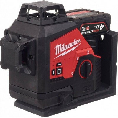 Milwaukee M12 3PL-401C 360° Αυτορυθμιζόμενο Περιστροφικό Αλφάδι Laser Πράσινης Δέσμης