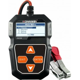 Konnwei KW208 Ψηφιακό Battery Tester με Κροκοδειλάκια 12V