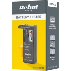 Rebel RB-168 Αναλογικό Battery Tester με Πτυσσόμενη Υποδοχή Rebel RB-168 Αναλογικό Battery Tester με Πτυσσόμενη Υποδοχή