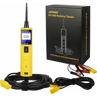 Autool BT260 Ψηφιακό Battery Tester με Κροκοδειλάκια