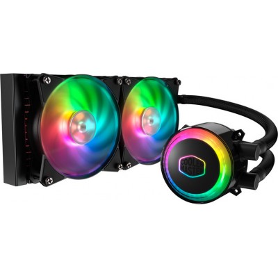 CoolerMaster MasterLiquid ML240R RGB Υδρόψυξη Επεξεργαστή Διπλού Ανεμιστήρα 120mm για Socket AM4/1200/115x