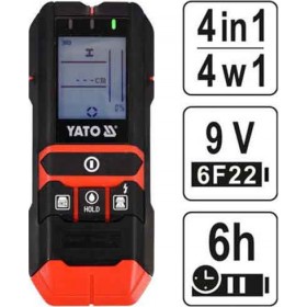 "Yato ΥΤ-73138 Ψηφιακός Ανιχνευτής Καλωδίων Yato ΥΤ-73138 Ψηφιακός Ανιχνευτής Καλωδίων, Μετάλλου & Ξύλου με Ηχητικό Σήμα