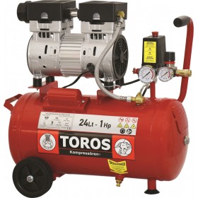 Toros Oil Free SILENT Μονοφασικό Κομπρεσέρ Αέρος με Ισχυ 1hp και Αεροφυλάκιο 24lt Toros Oil Free SILENT Μονοφασικό Κομπρεσέρ Αέρος με Ισχυ 1hp και Αεροφυλάκιο 24lt