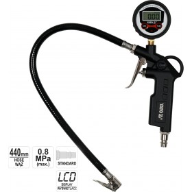 Yato YT-23702 Ψηφιακό Αερόμετρο με Πιστόλι Αέρα Μέγιστης Πίεσης 0.8bar Yato YT-23702 Ψηφιακό Αερόμετρο με Πιστόλι Αέρα Μέγιστης Πίεσης 0.8bar