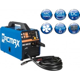 Arcmax MAXMIG135 Ηλεκτροκόλληση Inverter 135A (max) MIG / TIG / Ηλεκτροδίου (MMA) Arcmax MAXMIG135 Ηλεκτροκόλληση Inverter 135A (max) MIG / TIG / Ηλεκτροδίου (MMA)