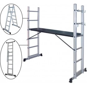 Inox Kiss Διπλή Σκάλα Αλουμινίου 2x7 LAD117