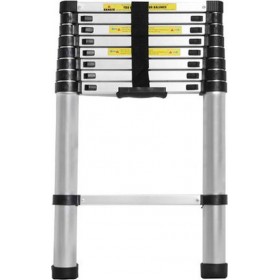 Hoppline Τηλεσκοπική Σκάλα Αλουμινίου 7 Σκαλιών με Μέγιστο Ύψος 2.6m HOP1001030