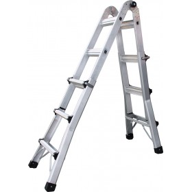 Palbest Ασημί Πολυμορφική Σκάλα Αλουμινίου 4x4 20217as Palbest Ασημί Πολυμορφική Σκάλα Αλουμινίου 4x4 20217as