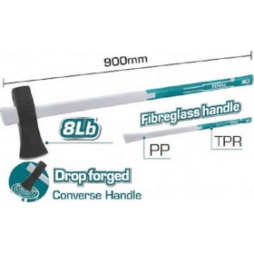 Total THT79808D Τσεκούρι Σχισίματος με Πλαστική Λαβή Μήκους 90cm και Βάρους 3600gr