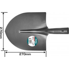 Total THT1214 Φτυάρι Κυρτό Μεταλλικό Χωρίς Κοντάρι