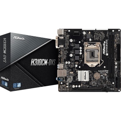 Asrock H310CM-DVS Motherboard Micro ATX με Intel 1151 rev 2 Socket