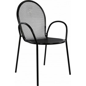 Καρέκλα Εξωτερικού Χώρου Μεταλλική Vera Μαύρη 56x62.5x90εκ.Κωδικός: HM5029.01 