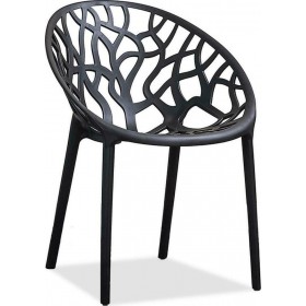 Καρέκλα Εξωτερικού Χώρου Πολυπροπυλενίου Alyss Μαύρη 60x57x80εκ.Κωδικός: 143-000009 