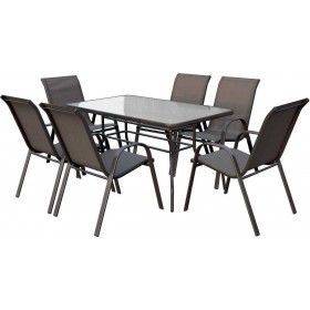 Σετ Τραπεζαρίας Εξωτερικού Χώρου Rio 7τμχΚωδικός: Ε2405,S 