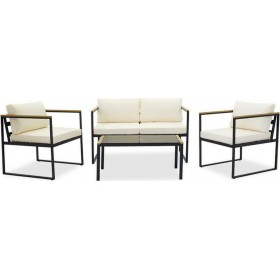 Σετ Σαλονιού Εξωτερικού Χώρου με Μαξιλάρια Kolton Μαύρο / Ivory 4τμχΚωδικός: 136-000002 