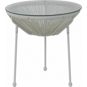 "Βοηθητικό Τραπέζι Εξωτερικού Χώρου Μεταλλικό με Γυάλινη Επιφάνεια Acapulco Λευκό 50x50x50cmΚωδικός: Ε246 Βοηθητικό Τραπέζι Εξωτερικού Χώρου Μεταλλικό με Γυάλινη Επιφάνεια Acapulco Λευκό 50x50x50cmΚωδικός: Ε246,Α1