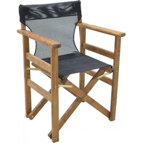 Pakoworld Αδιάβροχο Πανί Καρέκλας Σκηνοθέτη Μαύρο 80x53εκ.Κωδικός: 022-000011 