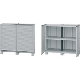 Δίφυλλη Ντουλάπα Πλαστική με Χώρισμα &amp 1 Ράφι 100x39x92εκ.Κωδικός: C100/092 