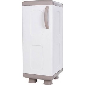 Μονόφυλλη Ντουλάπα Ρέα Πλαστική με 2 Ράφια Μπεζ/Λευκό 36x44x96εκ.