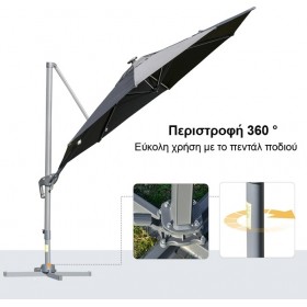 Ομπρέλα Δαπέδου Στρογγυλή Με Led Φωτισμό 3x3mΚωδικός: 84D-110CG 