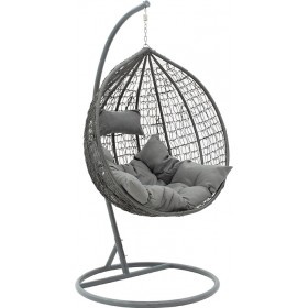 Κούνια Φωλιά Zafer Μεταλλική με Βάση Ανθρακί Μ106xΠ103xΥ200εκ.