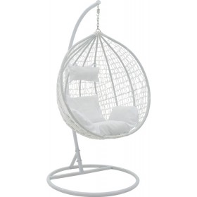 Κούνια Φωλιά Zafer Μεταλλική με Βάση Λευκή Μ106xΠ103xΥ200εκ.