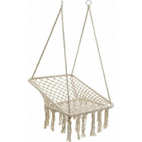 Κρεμαστή Κούνια Υφασμάτινη Λευκή Μ85xΠ67xΥ130εκ.