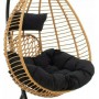 Κούνια Φωλιά Kade Rattan με Βάση Μαύρο / Φυσικό Μ104xΠ125.5xΥ200εκ.