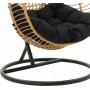 Κούνια Φωλιά Kade Rattan με Βάση Μαύρο / Φυσικό Μ104xΠ125.5xΥ200εκ.