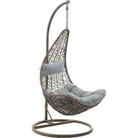 Κούνια Φωλιά Rattan με Βάση Καφέ Μ110xΠ95xΥ200εκ.