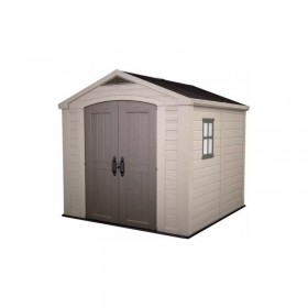 Πλαστική Αποθήκη Κήπου Factor Καφέ / Taupe Grey 2.56x2.55x2.43m