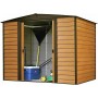 Μεταλλική Αποθήκη Κήπου Euro Dallas Wood Καφέ 3.13x3.70x2.09m