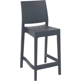 Σκαμπό Μπαρ Πολυπροπυλενίου Maya 65 Dark Grey 44x50x65εκ.Κωδικός: 20-0385  Σκαμπό Μπαρ Πολυπροπυλενίου Maya 65 Dark Grey 44x50x65εκ.Κωδικός: 20-0385