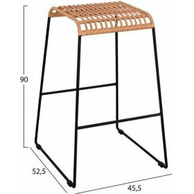 Σκαμπό Μπαρ Μεταλλικό Allegra Καφέ 49x50x76εκ.Κωδικός: HM5641 