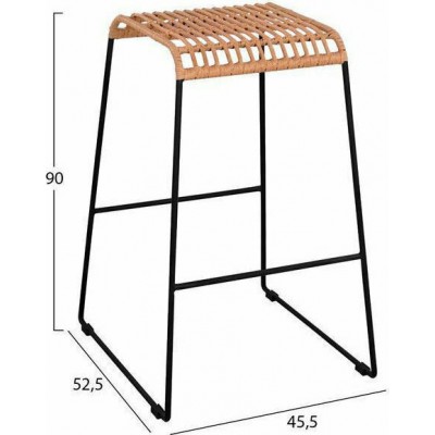 Σκαμπό Μπαρ Μεταλλικό Allegra Καφέ 49x50x76εκ.Κωδικός: HM5641 