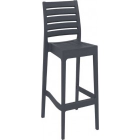 Σκαμπό Μπαρ Πολυπροπυλενίου Ares Dark Grey 45x51x108εκ.Κωδικός: 20-0343  Σκαμπό Μπαρ Πολυπροπυλενίου Ares Dark Grey 45x51x108εκ.Κωδικός: 20-0343