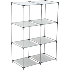 Ραφιέρα Μεταλλική με 6 Ράφια Γκρι 69x35x102cm