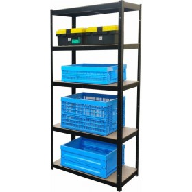 Ραφιέρα Μεταλλική Μαύρη 90x40x180cm Ραφιέρα Μεταλλική Μαύρη 90x40x180cm