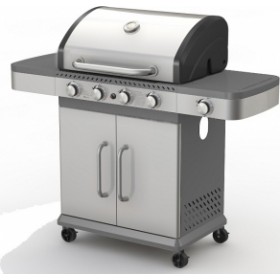 Blackbull Ψησταριά Υγραερίου Μαντεμένια Σχάρα με 4 Εστίες και Πλαϊνό Μάτι Grillman Blackbull Ψησταριά Υγραερίου Μαντεμένια Σχάρα με 4 Εστίες και Πλαϊνό Μάτι Grillman