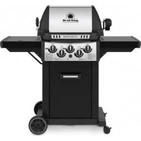 Broil King Ψησταριά Υγραερίου Μαντεμένια Σχάρα με 4 Εστίες και Πλαϊνό Μάτι Monarch 390 Black