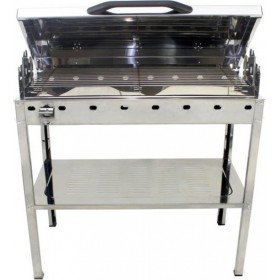 Pitsilos Ψησταριά Κάρβουνου 75x35cm με καπάκι Ανοξείδωτη 80 Pitsilos-124