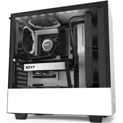 NZXT H510i Gaming Midi Tower Κουτί Υπολογιστή με Πλαϊνό Παράθυρο και RGB Φωτισμό Λευκό