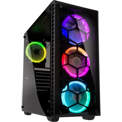 Kolink Observatory Gaming Midi Tower Κουτί Υπολογιστή με Πλαϊνό Παράθυρο και RGB Φωτισμό Μαύρο