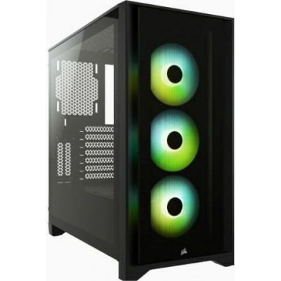 Corsair iCUE 4000X RGB Gaming Midi Tower Κουτί Υπολογιστή με Πλαϊνό Παράθυρο Μαύρο