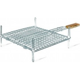 Bormann Σχάρα Inox Διπλή με Πόδια BBQ1004 35x25cm Bormann Σχάρα Inox Διπλή με Πόδια BBQ1004 35x25cm