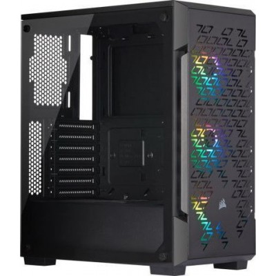 Corsair iCUE 220T RGB Gaming Midi Tower Κουτί Υπολογιστή με Πλαϊνό Παράθυρο Μαύρο