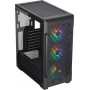 Corsair iCUE 220T RGB Gaming Midi Tower Κουτί Υπολογιστή με Πλαϊνό Παράθυρο Μαύρο