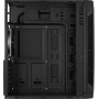 Aerocool Split Gaming Midi Tower Κουτί Υπολογιστή με Πλαϊνό Παράθυρο και RGB Φωτισμό Μαύρο