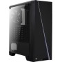 Aerocool Cylon Gaming Midi Tower Κουτί Υπολογιστή με Πλαϊνό Παράθυρο και RGB Φωτισμό Μαύρο