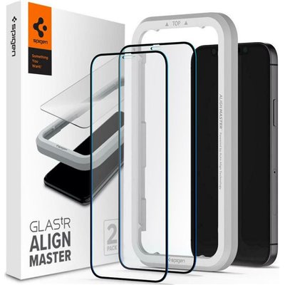 Spigen GLAS.tR ALIGNmaster Full Face Tempered Glass (iPhone 12 / 12 Pro)